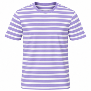 <b>Red</b> Rooks Apparel Unisex <b>Striped</b> Short Sleeve T-Shirt O-Neck Casual Wear <b>Red</b> Patterned <b>Top</b> 100% Cotton 180g Breathable - Product Image 2