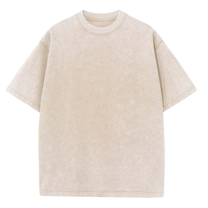 เสื้อยืดคอตตอนโอเวอร์ไซส์ผู้ชาย สีพื้นเรียบง่าย สไตล์ลำลอง คอกลม แขนสั้น ผ้าเจอร์ซีย์ถัก ทรงพอดีตัว - Product Image 5