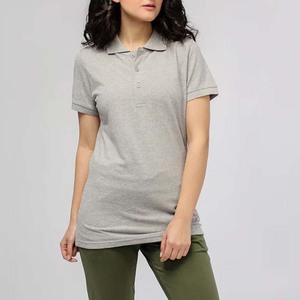 High Quality 180g Cotton Plain Pullover <b>Polo</b> <b>Shirts</b> <b>Women</b> Short Length Solid Pattern Summer Outdoor <b>Women's</b> <b>Polo</b> <b>Shirts</b> For Sale - Product Image 6