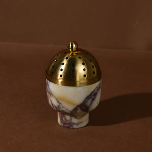 เตาเผาบุหูร์หินอ่อน เตาเผาเครื่องหอมหินอ่อนธรรมชาติสำหรับการทำสมาธิ เหมาะสำหรับธูปส่วนใหญ่ ของตกแต่งบ้าน - Product Image 6