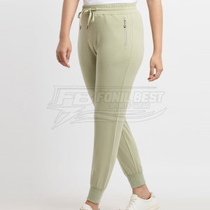 Private Label 2026 Top Selling Lightweight 100% Cotton Quick Dry Eco-Friendly Breathable Regular Fit Women <b>Trousers</b> Casual Style - Product Image 4