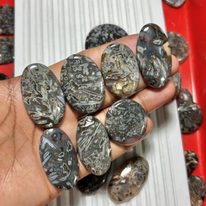 Cuarzo en bruto ovalado/en forma de pera, cabujón suelto hecho a mano, precio mayorista, piedra de joyería natural de buena calidad con juego de colores, pulido. - Product Image 5