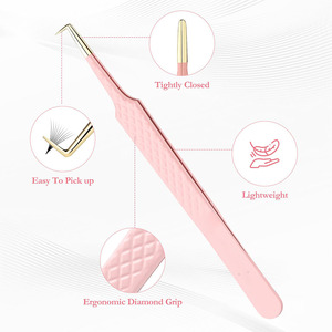 Pinces à épiler personnalisées pour les écoles de formation en extensions de cils et les salons, pinces à cils en gros en acier inoxydable de qualité supérieure - Product Image 5