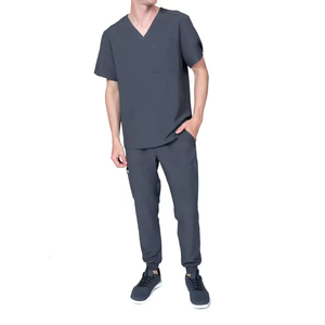 Uniformes Médicos de Verano Personalizados con Logotipo, Conjuntos de Uniformes Médicos de Spandex de Alta Calidad para Hombre, Impresión por Sublimación - Product Image 1