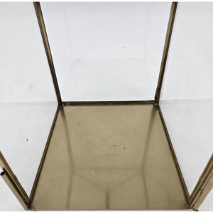 Lanterne décorative pour plantes succulentes, cadre doré, verre transparent, porte-bougie, vase à fleurs triangulaire - Product Image 3