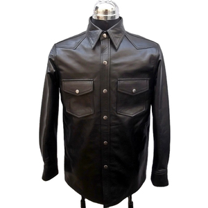 Men's Black Short Sleeve Stand Collar Casual <b>Shirt</b> Solid Color Satin Fabric Winter Wear Anti-Wrinkle Breathable ODM - Product Image 2