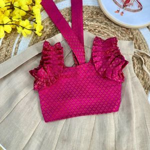 Lehenga Choli de Seda de Kerala para Niñas, Traje Tradicional para Onam, Completamente Cosido, Elegante, Precio al por Mayor por Royal Export - Product Image 5
