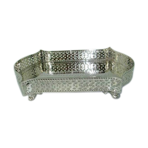 Bandeja decorativa para servir Bandeja decorativa para el hogar Bandeja decorativa para servir Bandeja de espejo de metal y vidrio Hotel y restaurante - Product Image 1