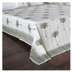 Productos Más Vendidos, Manta de Algodón Sanganer Kantha Estampada a Mano, Tamaño Queen, Manta Kantha Hecha a Mano, Decoración Clásica para el Hogar para Todas las Temporadas - Product Image 3