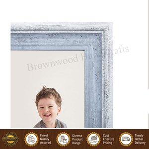 Cadre photo décoratif en bois de manguier bleu vieilli de qualité supérieure à prix bas pour la décoration intérieure - Product Image 2