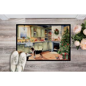 Basset Hound <b>Christmas</b> Cookies Doormat Non-Slip Indoor/Outdoor Washable Low Pile Rug 24H X 36W Front Door <b>Mat</b> for Entryway - Product Image 2