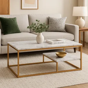 Decorative <b>Nesting</b> Iron <b>Coffee</b> <b>Table</b> Artistic Structure Modern Handmade Removable Luxury Coastal Design <b>Round</b> Tabletop Indoor - Product Image 5