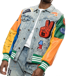 Genuine Leather Melton Wool Letterman Varsity <b>Jacket</b> Custom Varsity <b>Jacket</b> Made According to Your Own Design - Product Image 2