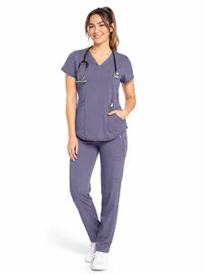 Conjuntos de Uniformes Médicos con Cuello en V y Logotipo Personalizado, Corte Holgado, Pantalones Deportivos, Transpirables y Ligeros, para Dentistas, Enfermeras y Doctores - Product Image 2