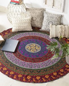 Round Ombre Hippie Mandala Bohemian Intricate Indian <b>Tapestry</b> <b>Wall</b> <b>Hanging</b> Decorative Tablecloth for Bedroom Living Room Meditat - Product Image 6
