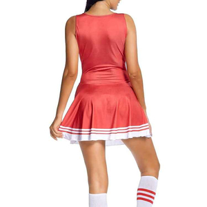 Service OEM en gros, uniformes de cheerleading pour femmes, style sportif moderne, coutures robustes, 100% polyester, imprimé par transfert thermique - Product Image 4