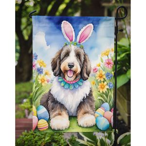 Bernedoodle Easter Egg Hunt Decorative Yard <b>Flag</b> Multicolor Mailbox <b>Garden</b> <b>Flag</b> Banner for Patio Artwork for Flower Beds - Product Image 3