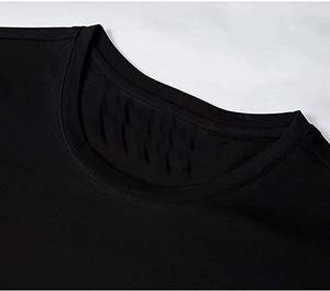 Camiseta de Manga Corta con Cuello Redondo y Pedrería Personalizada para Hombre, 100% Algodón, Color Sólido, Brillante, Transpirable y Ecológica - Product Image 3