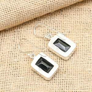 Pendientes de plata con espinela negra, plata de ley 925, joyería hecha a mano, regalo de aniversario para ella - Product Image 4