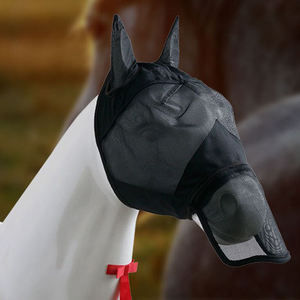 Cache-mouches en maille respirante pour chevaux, protection faciale anti-insectes pour l'équitation en extérieur, avec protection des oreilles, prix de gros - Product Image 3