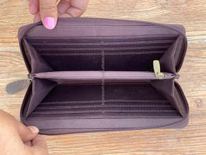 Portefeuille Western en cuir repoussé fait à la main vente chaude 100% portefeuille en cuir véritable Floral point à la main pochette personnalisée en peau de vache - Product Image 6