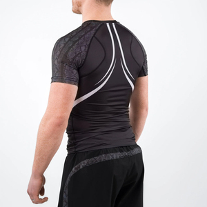 Rashguards à manches courtes sur mesure, meilleur prix, unis, en stock, durables, protection anti-UV, Rashguard Fortleo - Product Image 5
