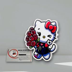 แผ่นต่อขนตาลายดอกไม้รูปหัวใจ Hello Kitty สำหรับวันวาเลนไทน์ รูปทรงสี่เหลี่ยมผืนผ้า ประดับเพชร เป็นมิตรกับสิ่งแวดล้อม รับผลิตแบรนด์ส่วนตัว - Product Image 3