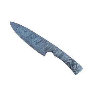 Lame de couteau de cuisine artisanale en acier Damas à haute teneur en carbone, pleine longueur, pointe tombante, bord droit, produit professionnel OEM - Product Image 1