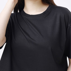 T-shirts courts décontractés à manches mi-longues et épaules tombantes, personnalisables avec logo, coupe oversize, pour femmes - Vente en gros - Product Image 6