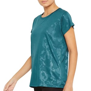T-shirt OEM, nouveau style, logo personnalisable, tissu en polyester et coton, coupe ajustée, t-shirt pour femme, fabrication pour unisexe - Product Image 4