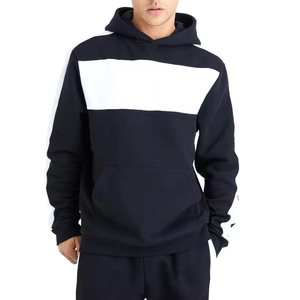 Ensemble de survêtement décontracté en molleton 100 % coton, design personnalisé, couleur unie, pour l'hiver, avec sweat à capuche et pantalon de survêtement à cordon de serrage - Product Image 2