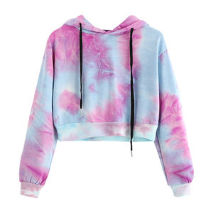 Sudadera Corta con Capucha al por Mayor para Mujer, Sudadera de Algodón de Alta Calidad, Ropa Casual, Sudaderas Cortas con Capucha para Mujer - Product Image 1