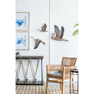 Set di 3 canne che migrano uccello in legno decorazione della parete decorazione per la casa per soggiorno sala da pranzo ufficio o camera da letto - Product Image 5