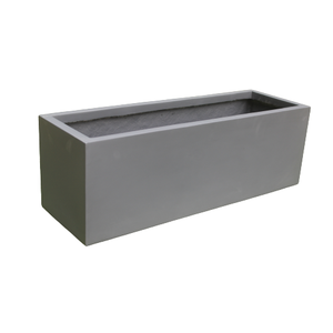 Rectangular Classic Plain Design Handcrafted Hand Carved FRP Planter <b>Pot</b> Lightweight Unbreakable Floor Outdoor/Indoor Use - Product Image 2