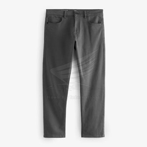 Jean décontracté pour homme, coupe droite, taille mi-haute, délavage clair, 100 % coton, léger, confortable, respirant, écologique, haute qualité - Product Image 3