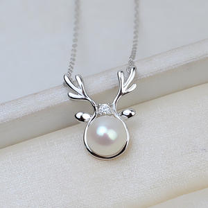 Colgante de Plata S925 con Diseño de Asta de Ciervo/Alce, Collar Navideño, Juego de 7-9 Colgantes, Accesorios para Manualidades, Componentes de Joyería Modernos 2722 - Product Image 2