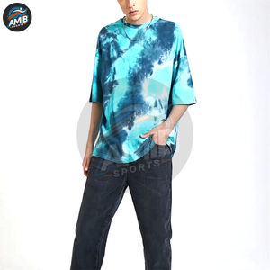 Nouveaux T-shirts pour hommes à manches courtes, avec logo personnalisé, en tissu tricoté respirant, tie-dye, haute qualité, prix bas, en promotion - Product Image 4