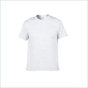 Nouveau Offre Spéciale 2025 haute qualité blanc col rond hommes 100% coton T-shirt goutte épaule marque blanc surdimensionné hommes T-shirt - Product Image 4