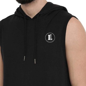 Hoodie sans manches unisexe personnalisé pour la gym, imprimé, en molleton imperméable et écologique, pour hommes - Product Image 5