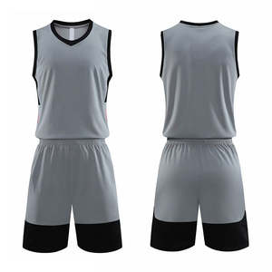 Ensembles d'uniformes de basketball unisexes personnalisés en gros, 100 % polyester, col en V, taille élastique, professionnels - Product Image 5