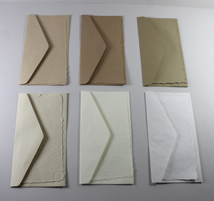 Business Envelopes 250 Gsm Deckled Edge Card With Matching Envelop Recycled Handmade Paper - Product Image 5