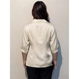 เสื้อเชิ้ตผ้าฝ้ายพรีเมียมสำหรับผู้หญิง คอปกคลาสสิก สวมใส่สบาย ไม่ยับง่าย เหมาะสำหรับทุกวัน มีจำหน่ายจำนวนมาก - Product Image 2