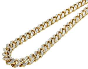 Collier en argent avec moissanite, style cubain, chaîne de luxe tendance hip-hop, bijou élégant unisexe, cadeau de mariage - Product Image 4