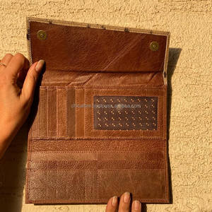 ใหม่กระเป๋าสตางค์หนังแฮนด์เมดแท้แบบใหม่สำหรับผู้หญิงกระเป๋าสตางค์แบบบางกระเป๋าสตางค์หนังสแนปหนังขนสัตว์กระเป๋าสตางค์หนังวัวแท้ - Product Image 6