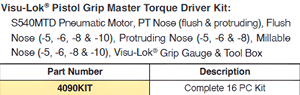 ชุดเครื่องมือติดตั้งและถอดประกอบแบบลมแรงดันสูง Visu-Lok - Product Image 3