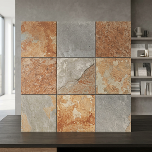 Carreaux de porcelaine d'extérieur naturels à lattes de 20 mm R11, robustes, mats, antidérapants, 60x60 cm, pour pavage et revêtements de sol modernes de salle de bain - Product Image 4