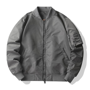 Chaqueta Bomber de Lujo para Hombre 2026 con Cremallera, de Alta Calidad, Color Sólido, para Invierno y Uso Exterior - Product Image 5