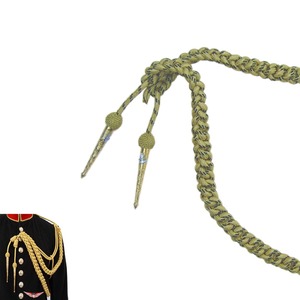 Gold <b>Braided</b> Metallic <b>Cord</b> Strand Classical Aiguillette Garment Use - Product Image 2