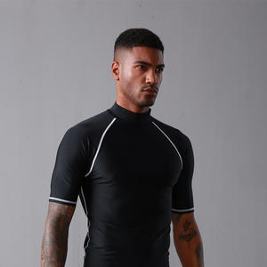 Maillot de compression à manches courtes pour homme, MMA Rashguard, personnalisable avec logo, pour entraînement de grappling sans kimono, vente en gros - Product Image 3