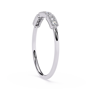Anillo minimalista de oro amarillo macizo de 14k con diamante redondo de talla brillante para mujer, para compromiso, aniversario, boda - Product Image 5